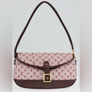 Louis Vuitton Pink Monogram Denim Shoulder Bag Cherry Mini Lin Marjorie Bag